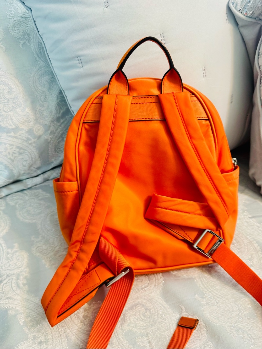 Michael Kors Orange Nylon Backpack - Picture 3 of 5
